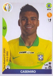 Sticker Casemiro - CONMEBOL Copa América 2021 Preview n. 261 - Panini