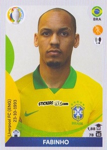 Sticker Fabinho - CONMEBOL Copa América 2021 Preview n. 263 - Panini