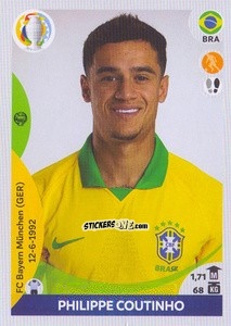 Sticker Philippe Coutinho - CONMEBOL Copa América 2021 Preview n. 264 - Panini