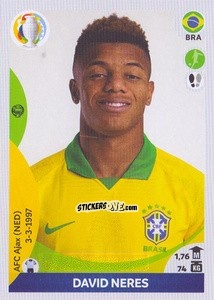 Cromo David Neres - CONMEBOL Copa América 2021 Preview - Panini