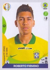 Sticker Roberto Firmino - CONMEBOL Copa América 2021 Preview n. 268 - Panini