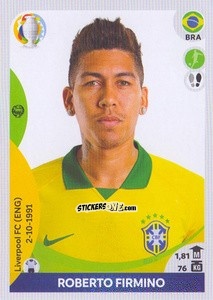 Figurina Roberto Firmino - CONMEBOL Copa América 2021 Preview - Panini