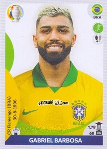 Cromo Gabriel Barbosa - CONMEBOL Copa América 2021 Preview n. 270 - Panini