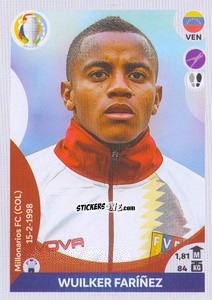 Sticker Wuilker Fariñez - CONMEBOL Copa América 2021 Preview n. 313 - Panini