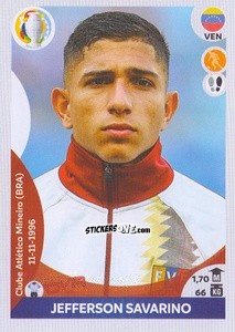 Cromo Jefferson Savarino - CONMEBOL Copa América 2021 Preview n. 325 - Panini