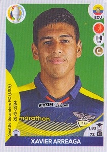 Sticker Xavier Arreaga (captain) - CONMEBOL Copa América 2021 Preview n. 335 - Panini