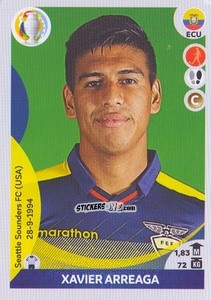 Cromo Xavier Arreaga (captain) - CONMEBOL Copa América 2021 Preview - Panini