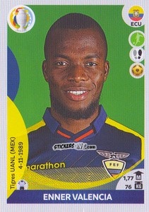 Sticker Enner Valencia (Top Scorer) - CONMEBOL Copa América 2021 Preview n. 340 - Panini