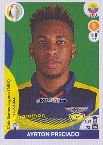 Sticker Ayrton Preciado - CONMEBOL Copa América 2021 Preview n. 357 - Panini