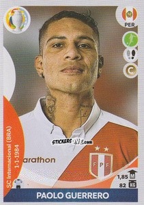 Sticker Paolo Guerrero (captain) - CONMEBOL Copa América 2021 Preview n. 365 - Panini