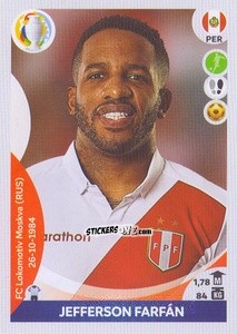 Sticker Jefferson Farfán (top scorer) - CONMEBOL Copa América 2021 Preview n. 370 - Panini