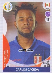 Sticker Carlos Cáceda - CONMEBOL Copa América 2021 Preview n. 374 - Panini