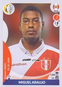 Sticker Miguel Araujo - CONMEBOL Copa América 2021 Preview n. 376 - Panini