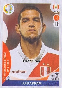 Sticker Luis Abram - CONMEBOL Copa América 2021 Preview n. 380 - Panini