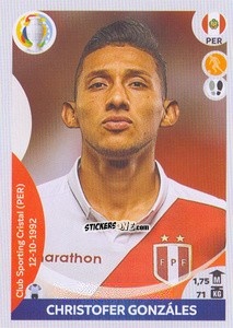 Sticker Christofer Gonzáles - CONMEBOL Copa América 2021 Preview n. 386 - Panini