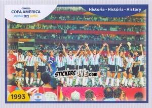 Sticker Argentina 1993 (Highest scoring team) - CONMEBOL Copa América 2021 Preview n. 391 - Panini