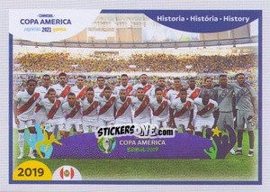 Sticker Peru (2019 Finalist) - CONMEBOL Copa América 2021 Preview n. 396 - Panini
