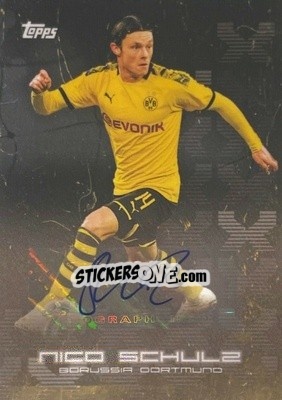 Sticker Nico Schulz - BVB Borussia Dortmund 2020 n. 10AU - Topps