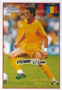Sticker Gheorghe Popescu (Romania) - UEFA Euro Belgium-Netherlands 2000 n. 37 - Merlin
