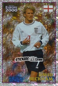Sticker David Beckham (England) - UEFA Euro Belgium-Netherlands 2000 - Merlin