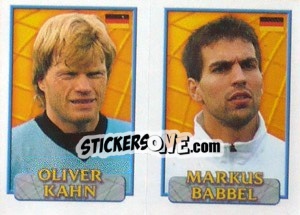 Sticker Kahn / Babbel  - UEFA Euro Belgium-Netherlands 2000 - Merlin