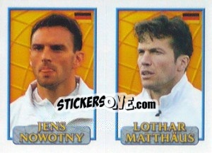 Sticker Nowotny / Matthäus  - UEFA Euro Belgium-Netherlands 2000 n. 42 - Merlin