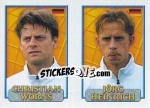 Sticker Wörns / Heinrich  - UEFA Euro Belgium-Netherlands 2000 - Merlin