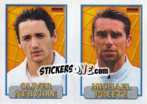 Sticker Neuville / Preetz  - UEFA Euro Belgium-Netherlands 2000 - Merlin
