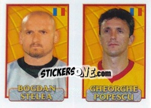 Sticker Stelea / Popescu  - UEFA Euro Belgium-Netherlands 2000 n. 48 - Merlin