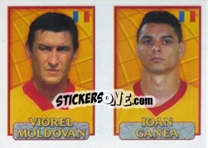 Sticker Moldovan / Ganea  - UEFA Euro Belgium-Netherlands 2000 - Merlin