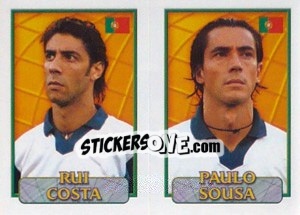 Sticker Rui Costa / Sousa  - UEFA Euro Belgium-Netherlands 2000 - Merlin