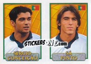 Sticker Conceição / Sa Pinto - UEFA Euro Belgium-Netherlands 2000 - Merlin