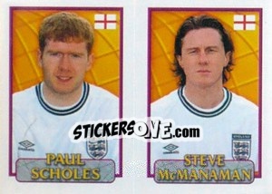 Figurina Scholes / McManaman - UEFA Euro Belgium-Netherlands 2000 - Merlin