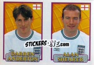 Sticker Anderton / Shearer  - UEFA Euro Belgium-Netherlands 2000 - Merlin