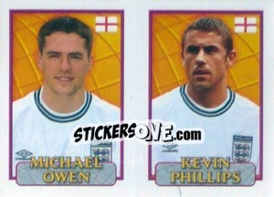 Sticker Owen / Phillips  - UEFA Euro Belgium-Netherlands 2000 n. 67 - Merlin