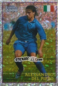 Sticker Alessandro Del Piero (Italy) - UEFA Euro Belgium-Netherlands 2000 n. 71 - Merlin