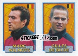 Sticker Wilmots / De Bilde  - UEFA Euro Belgium-Netherlands 2000 n. 77 - Merlin