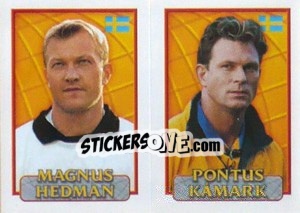 Cromo Hedman / Kamark  - UEFA Euro Belgium-Netherlands 2000 - Merlin