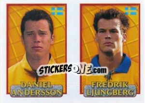 Sticker D.Andersson / Ljungberg  - UEFA Euro Belgium-Netherlands 2000 - Merlin
