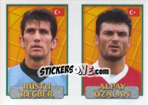 Sticker Rüstu / Alpay  - UEFA Euro Belgium-Netherlands 2000 - Merlin