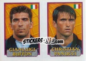 Sticker Buffon / Panucci  - UEFA Euro Belgium-Netherlands 2000 n. 94 - Merlin