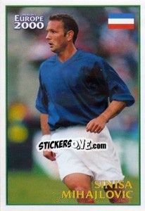 Sticker Sinisa Mihajlovic (Yugoslavia) - UEFA Euro Belgium-Netherlands 2000 - Merlin