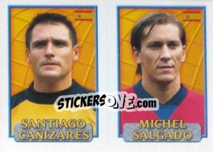 Sticker Ca&ntildeizares / Salgado  - UEFA Euro Belgium-Netherlands 2000 - Merlin