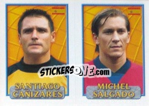 Sticker Ca&ntildeizares / Salgado  - UEFA Euro Belgium-Netherlands 2000 n. 121 - Merlin