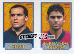 Sticker Sergi / Hierro  - UEFA Euro Belgium-Netherlands 2000 - Merlin