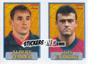 Sticker Ferrer / Enrique  - UEFA Euro Belgium-Netherlands 2000 n. 123 - Merlin