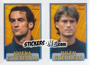 Sticker Etxeberria / Guerrero  - UEFA Euro Belgium-Netherlands 2000 n. 124 - Merlin