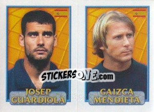 Cromo Guardiola / Mendieta - UEFA Euro Belgium-Netherlands 2000 - Merlin