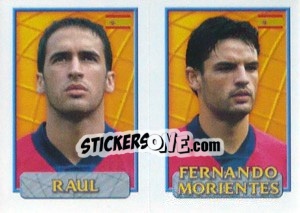 Sticker Raul González /  Morientes - UEFA Euro Belgium-Netherlands 2000 n. 126 - Merlin