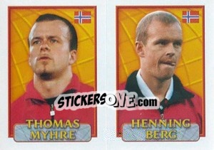 Cromo Myhre / Berg  - UEFA Euro Belgium-Netherlands 2000 - Merlin